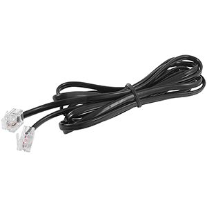 Alargo de teléfono 1M-1M 6P4C 4.50m negro blíster