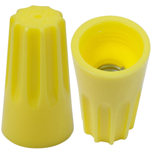 Conector a rosca con muelle 2x6mm amarillo