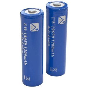 Batería Li-ion mod. 18650 2000mAh 18x65mm 2 uds