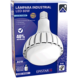 Lámpara LED industrial E40/E27 80W 6000ºK
