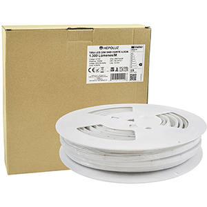 Rollo tira LED SMD satinada 230V 15W /M 6000ºK IP65  25m 