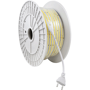Rollo tira de LED COB 230V 14W/m 3000ºK IP65 50m