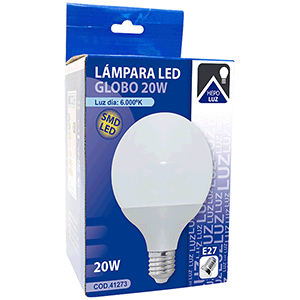 Lámpara globo led Ø120mm E27 16w 6000ºK