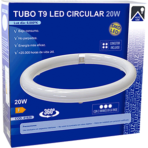 Tubo T9 LED circular 20W 6000ºK