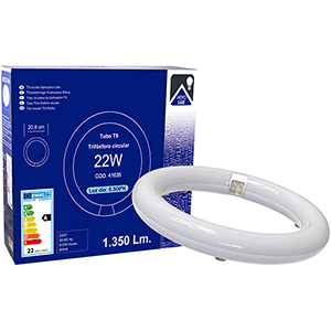Tubo T9 trifósforo circular 22W 6500ºK 216mm Luz día