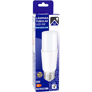 Lámpara Tubular LED E27 10W 6000ºK