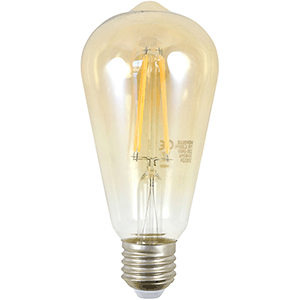 Lámpara LED filamento vintage 6W E27 ámbar
