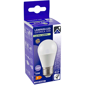Lámpara esférica ECO E27 10W 4000ºK