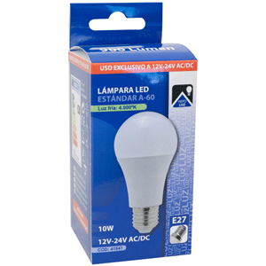 Lámpara LED estándar 12V/24V E27 10W 4000K