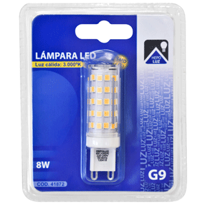 Lámpara LED G9 8W 3000ºK