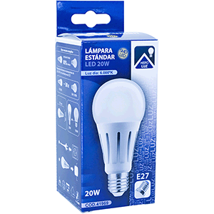 Lámpara  estándar LED 20W E27 6000ºK