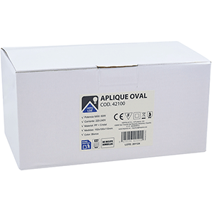 Aplique de PP y cristal E27 máx. 60W blanco
