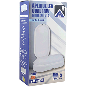 Aplique oval LED 18W 6000ºK Md. Silvia Blanco