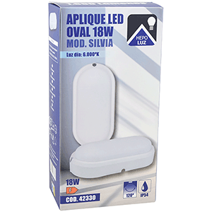 Aplique oval LED 18W 6000ºK Md. Silvia Blanco