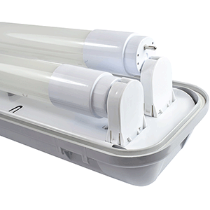 Pantalla estanca LED C/tubo 2X18W  6000ºK 1 punta