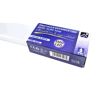 Pantalla estanca led 36w 6000ºK Md. Slim