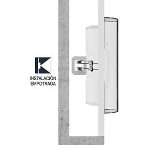 Marco para empotrar la serie LED de emergencia 278x115x36mm