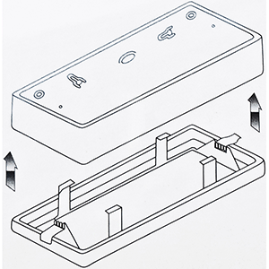 Marco para empotrar la serie LED de emergencia 278x115x36mm