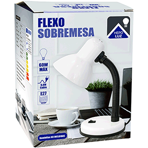 Flexo de estudio E27 blanco