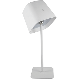 Lámpara LED solar de sobremesa 10W recargable, color blanco.
