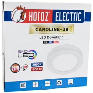 Panel de superficie LED 28W 6400K, blanco