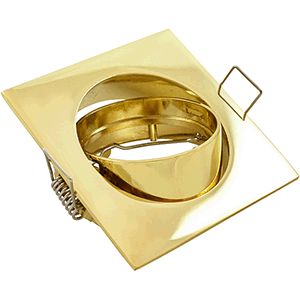 Aro basculante cuadrado aluminio oro