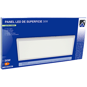 Panel rectangular de superficie LED 36W 4000ºK