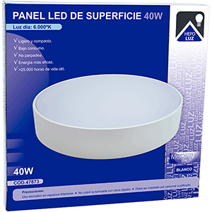 Panel redondo SUP. LED  40W 6000ºK  Blanco MD. Modern