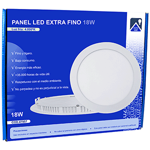 Panel LED redondo 18W 4000ºK blanco