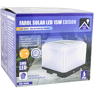 Farol solar LED de sobremuro, 3CCT