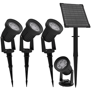 Set de 4 picas solares LED 4Ah 6000ºK