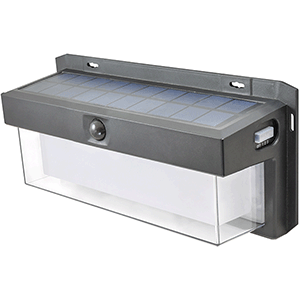 Aplique solar led recargable 10w c/sensor 3000-5000ºK