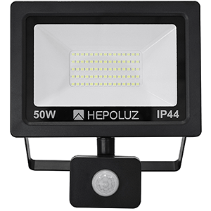 Proyector LED SMD 50W 6000K con sensor negro