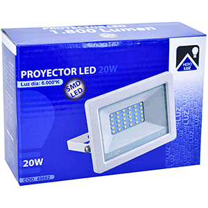 Proyector SMD LED 20W 6000K IP65 blanco