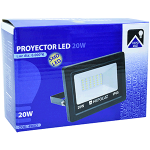 Proyector LED SMD 20W 6000K negro