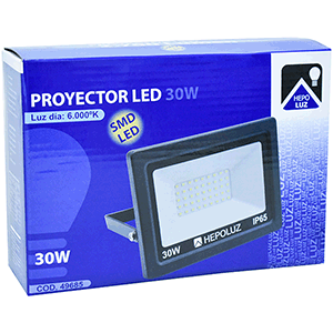Proyector LED SMD 30W 6000K negro