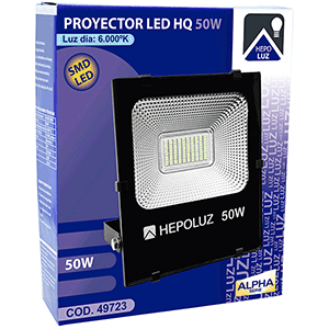 Proyector LED SMD HQ 50W 6000K negro