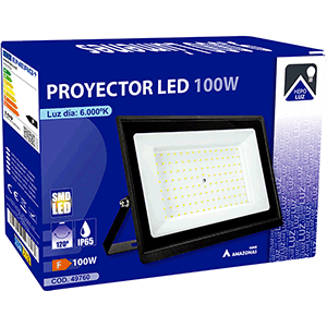 Proyector LED SMD 100W 6000ºK negro