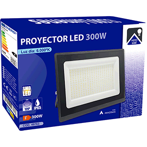 Proyector LED SMD 300W 6000ºK negro