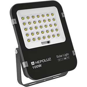 Proyector LED solar 100W 6000ºK con batería reemplazable