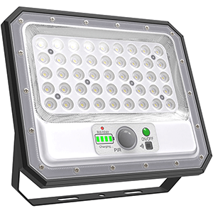 Proyector LED solar ABS 100W 6000ºK con sensor