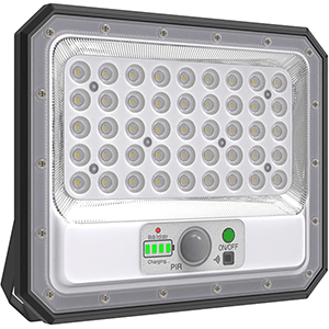 Proyector LED solar ABS 100W 6000ºK con sensor