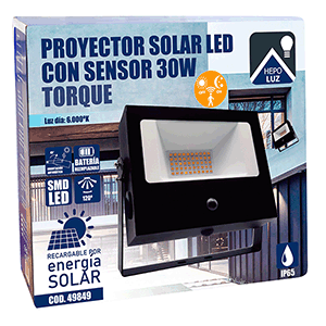Proyector LED solar 30W 6000ºK modelo TORQUE