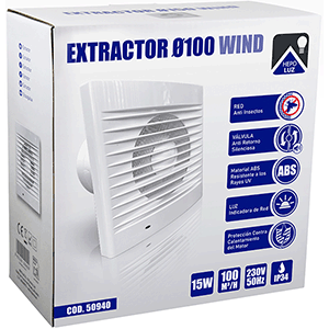Extractor humo 15W Ø100 230V