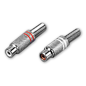 Clavija RCA oro hembra blanca 