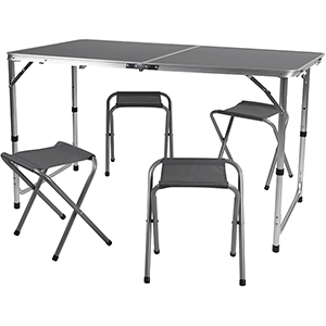 Set de mesa y sillas plegables para cámping