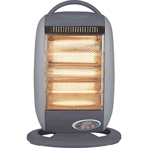 Estufa de infrarrojos de 3 tubos oscilante con mando