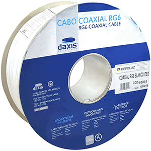 Cable coaxial RG6 blanco ITED