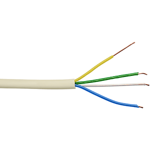 Cable telefónico redondo 4 hilos flexible 100m blanco 