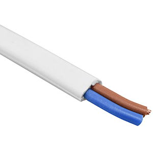 Manguera flexible de PVC plana 2x1mm² 100m blanca
